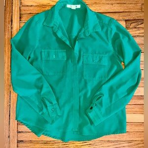 Green Button Down Dress Shirt Size S